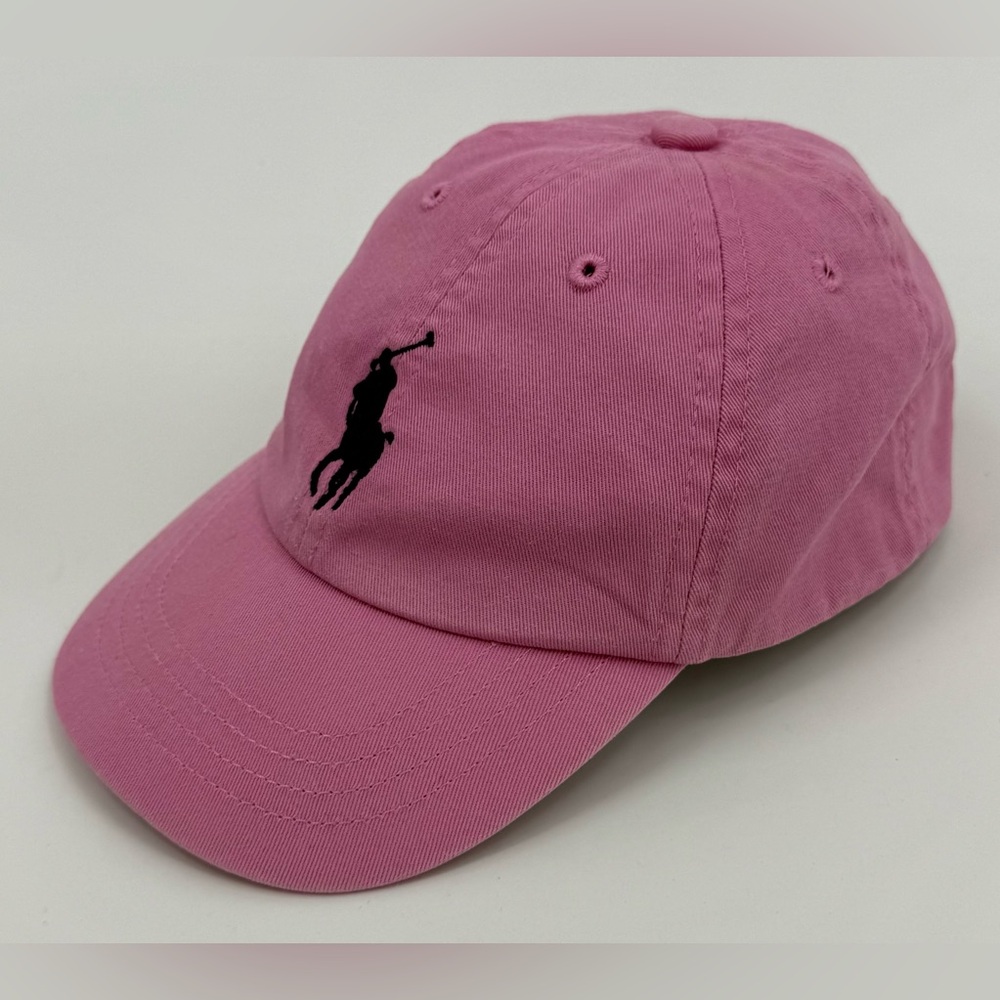 Polo Ralph Lauren Big Blue Pony #3 Pink Toddler Cap w/ Elastic Back Strap 9-24 M